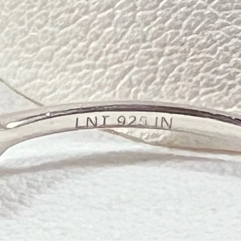 Graduated Moissanite Sterling Silver Ring - Picture 5 of 5